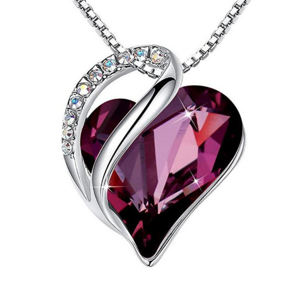 Infinity Love Heart Pendant Necklace