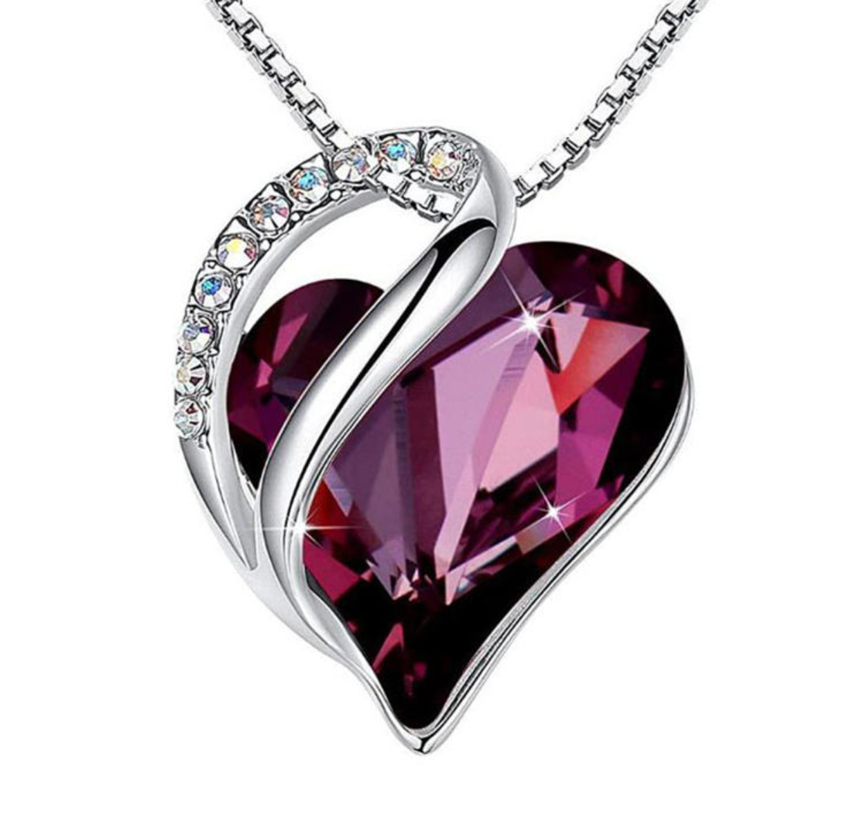 Infinity Love Heart Pendant Necklace