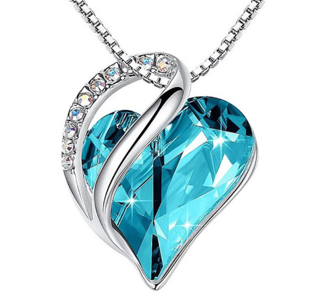 Infinity Love Heart Pendant Necklace