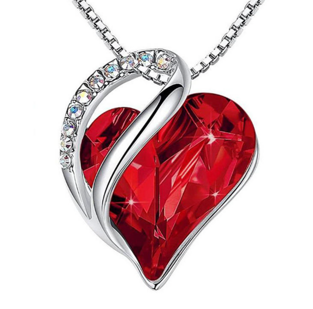 Infinity Love Heart Pendant Necklace
