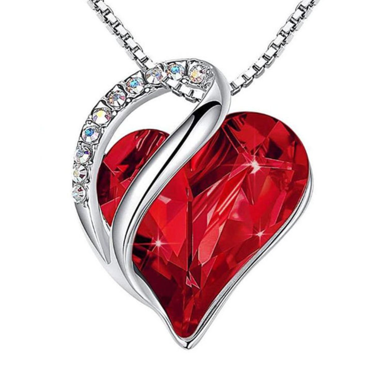 Infinity Love Heart Pendant Necklace