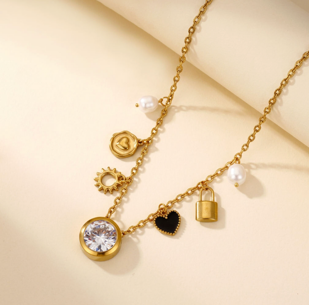 Trendy Multi-Piece Heart-Shaped Jewelry Set