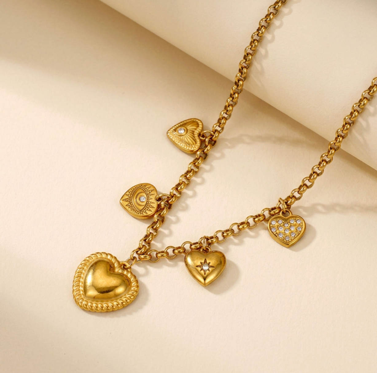Trendy Multi-Piece Heart-Shaped Jewelry Set